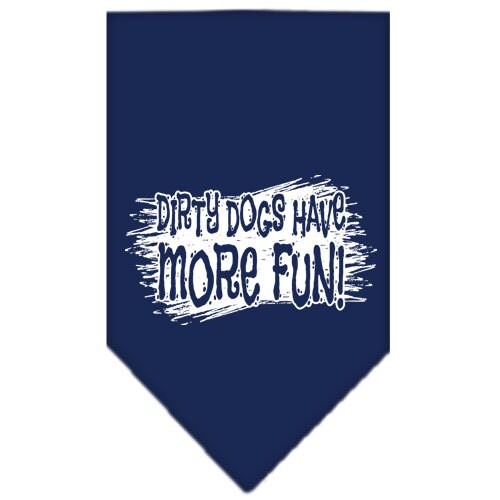 “Dirty Dogs Have More Fun” Cotton Pet Bandana from As You Wish Apparel – Dog Humor Bandana