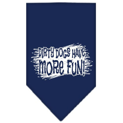“Dirty Dogs Have More Fun” Cotton Pet Bandana from As You Wish Apparel – Dog Humor Bandana