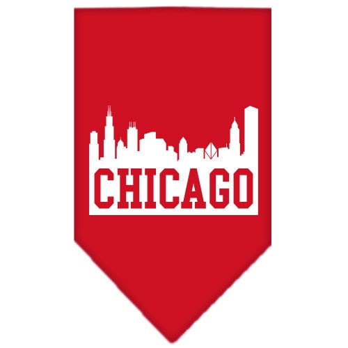 “Chicago Skyline” Cotton Pet Bandana from As You Wish Apparel – City Pride Dog Bandana