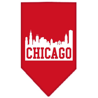 “Chicago Skyline” Cotton Pet Bandana from As You Wish Apparel – City Pride Dog Bandana