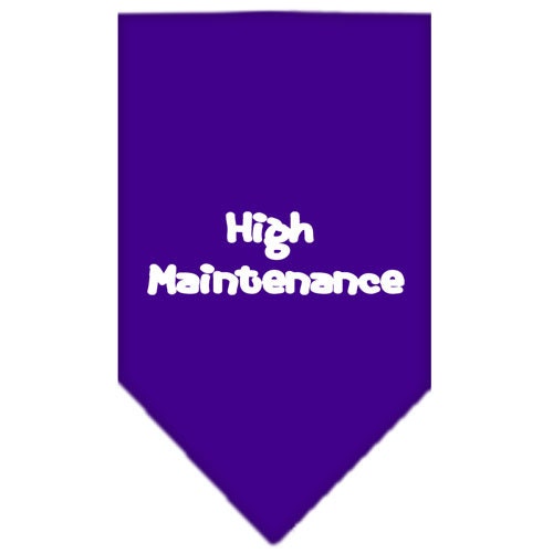 “High Maintenance” Cotton Pet Bandana from As You Wish Apparel – Dog Humor Bandana