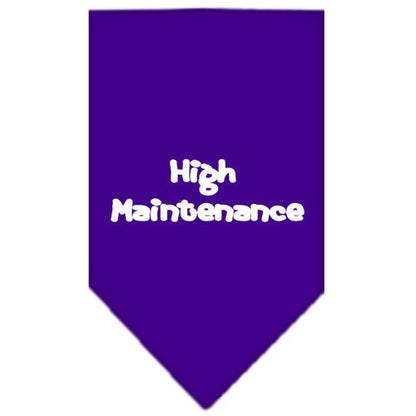 “High Maintenance” Cotton Pet Bandana from As You Wish Apparel – Dog Humor Bandana