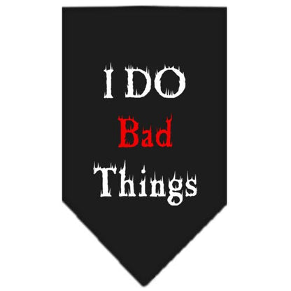 “I Do Bad Things” Cotton Pet Bandana from As You Wish Apparel – Dog Humor Bandana