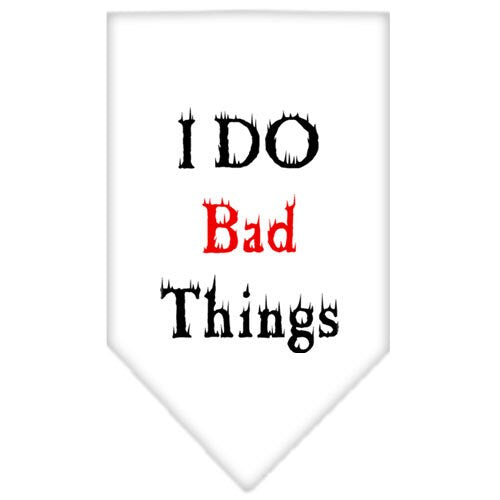 “I Do Bad Things” Cotton Pet Bandana from As You Wish Apparel – Dog Humor Bandana