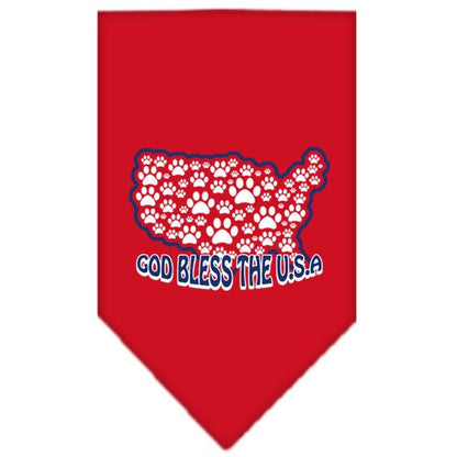 “God Bless The USA” Cotton Pet Bandana from As You Wish Apparel – Patriotic Dog Bandana