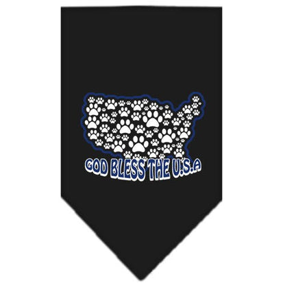 “God Bless The USA” Cotton Pet Bandana from As You Wish Apparel – Patriotic Dog Bandana