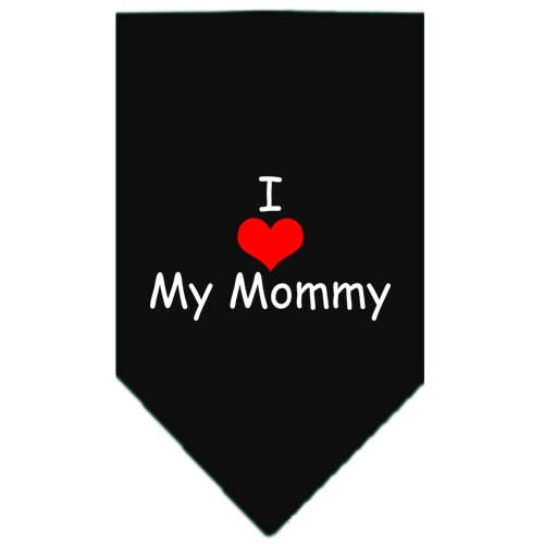 “I Love My Mommy” Cotton Pet Bandana from As You Wish Apparel – Dog Love Bandana