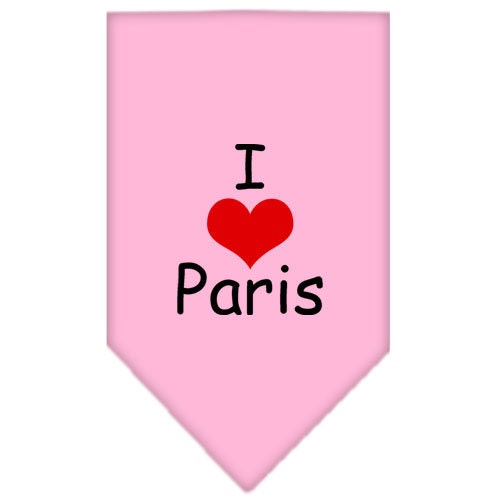 “I Love Paris” Cotton Pet Bandana from As You Wish Apparel – Dog Fashion Bandana