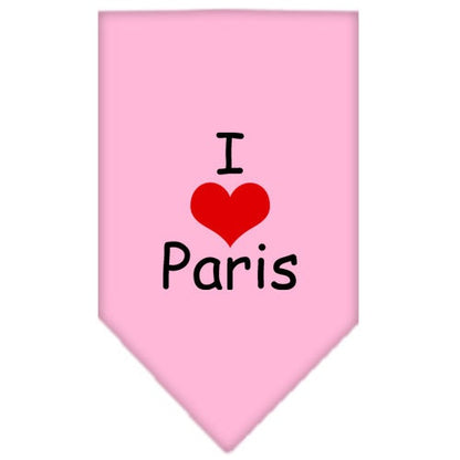 “I Love Paris” Cotton Pet Bandana from As You Wish Apparel – Dog Fashion Bandana