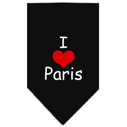 “I Love Paris” Cotton Pet Bandana from As You Wish Apparel – Dog Fashion Bandana