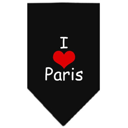 “I Love Paris” Cotton Pet Bandana from As You Wish Apparel – Dog Fashion Bandana