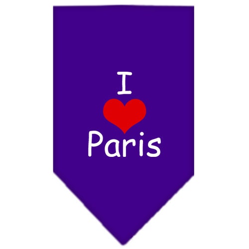 “I Love Paris” Cotton Pet Bandana from As You Wish Apparel – Dog Fashion Bandana