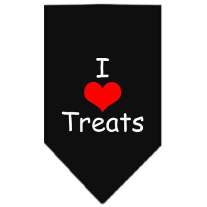 “I Love Treats” Cotton Pet Bandana from As You Wish Apparel – Dog Humor Bandana
