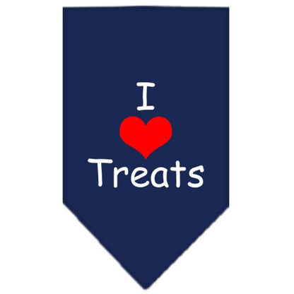 “I Love Treats” Cotton Pet Bandana from As You Wish Apparel – Dog Humor Bandana