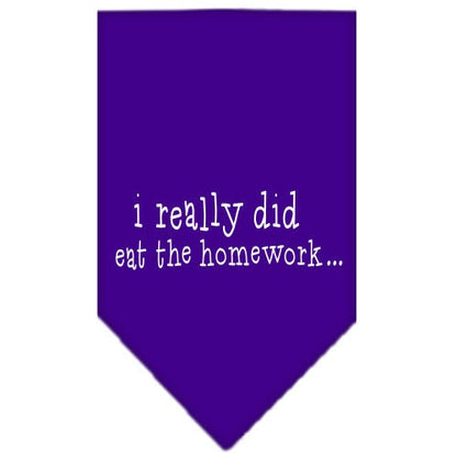 “I Really Did Eat The Homework” Cotton Pet Bandana from As You Wish Apparel – Dog Humor Bandana