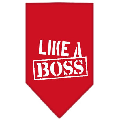 “Like A Boss” Cotton Pet Bandana from As You Wish Apparel – Dog Humor Bandana