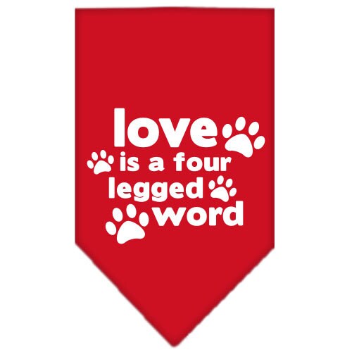 “Love Is A Four Legged Word” Cotton Pet Bandana from As You Wish Apparel – Dog Love Bandana