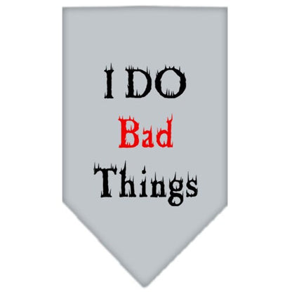 “I Do Bad Things” Cotton Pet Bandana from As You Wish Apparel – Dog Humor Bandana