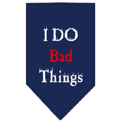 “I Do Bad Things” Cotton Pet Bandana from As You Wish Apparel – Dog Humor Bandana
