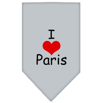 “I Love Paris” Cotton Pet Bandana from As You Wish Apparel – Dog Fashion Bandana