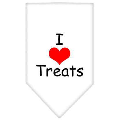 “I Love Treats” Cotton Pet Bandana from As You Wish Apparel – Dog Humor Bandana