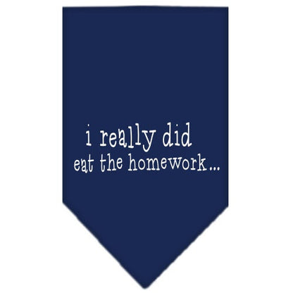 “I Really Did Eat The Homework” Cotton Pet Bandana from As You Wish Apparel – Dog Humor Bandana