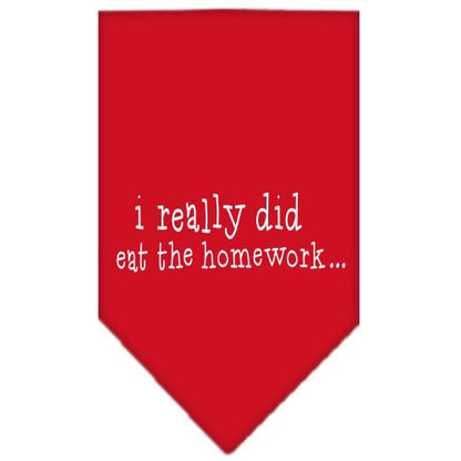 “I Really Did Eat The Homework” Cotton Pet Bandana from As You Wish Apparel – Dog Humor Bandana