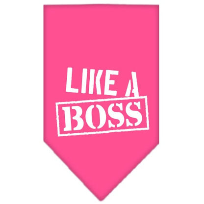 “Like A Boss” Cotton Pet Bandana from As You Wish Apparel – Dog Humor Bandana