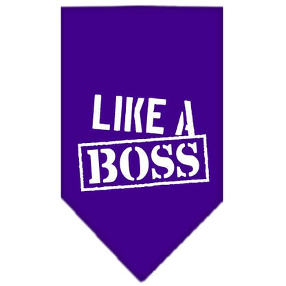 “Like A Boss” Cotton Pet Bandana from As You Wish Apparel – Dog Humor Bandana