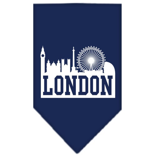 “London Skyline” Cotton Pet Bandana from As You Wish Apparel – City Pride Dog Bandana