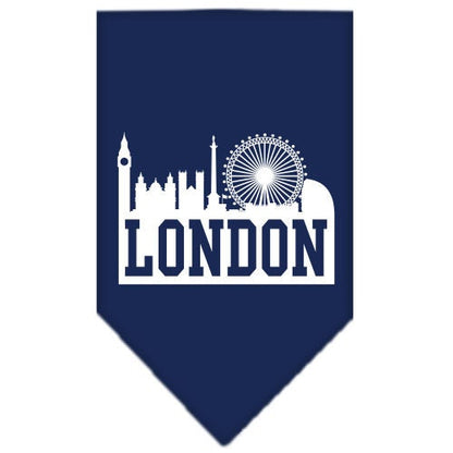 “London Skyline” Cotton Pet Bandana from As You Wish Apparel – City Pride Dog Bandana