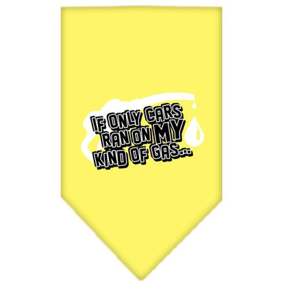 “If Only Cars Ran On My Kind Of Gas” Cotton Pet Bandana from As You Wish Apparel – Dog Humor Bandana