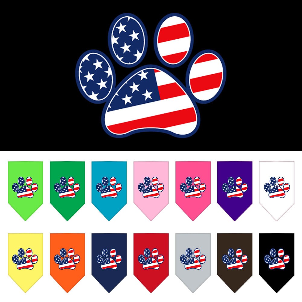 “Patriotic Paw” Cotton Pet Bandana from As You Wish Apparel – Patriotic Dog Bandana