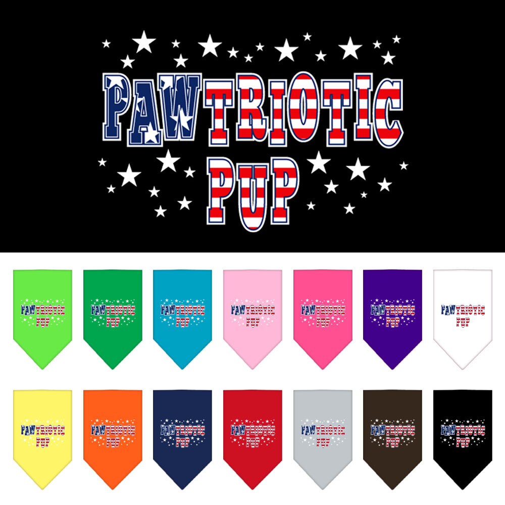 “Pawtriotic Pup” Cotton Pet Bandana from As You Wish Apparel – Patriotic Dog Bandana