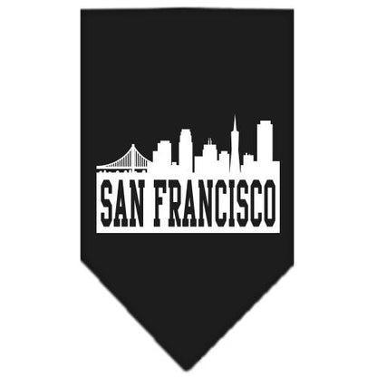 “San Francisco Skyline” Cotton Pet Bandana from As You Wish Apparel – City Pride Dog Bandana