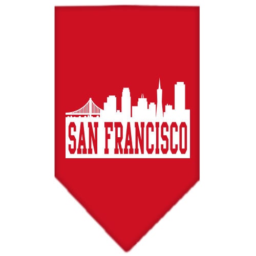 “San Francisco Skyline” Cotton Pet Bandana from As You Wish Apparel – City Pride Dog Bandana