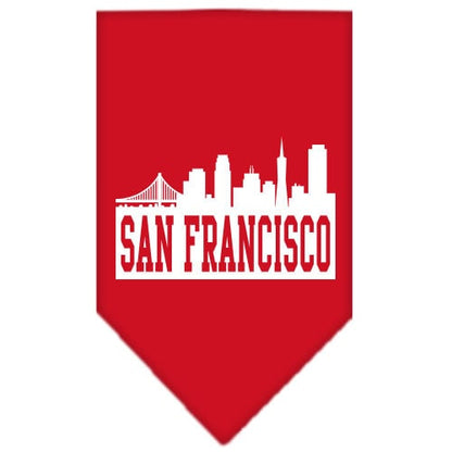 “San Francisco Skyline” Cotton Pet Bandana from As You Wish Apparel – City Pride Dog Bandana