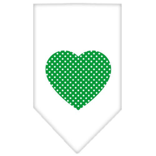 “Green Swiss Dot Heart” Cotton Pet Bandana from As You Wish Apparel – Dog Fashion Bandana