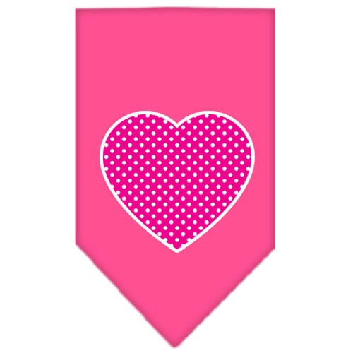 “Pink Swiss Dot Heart” Cotton Pet Bandana from As You Wish Apparel – Dog Fashion Bandana
