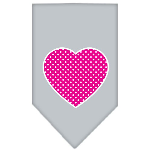“Pink Swiss Dot Heart” Cotton Pet Bandana from As You Wish Apparel – Dog Fashion Bandana