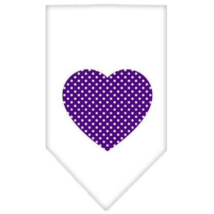 “Purple Swiss Dot Heart” Cotton Pet Bandana from As You Wish Apparel – Dog Fashion Bandana