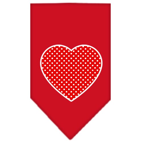 “Red Swiss Dot Heart” Cotton Pet Bandana from As You Wish Apparel – Dog Fashion Bandana