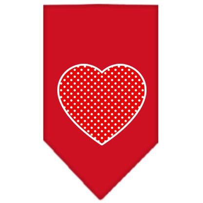 “Red Swiss Dot Heart” Cotton Pet Bandana from As You Wish Apparel – Dog Fashion Bandana