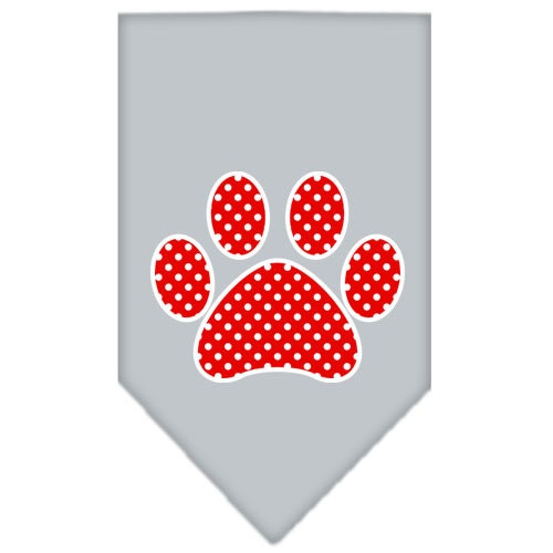 “Red Swiss Dot Paw” Cotton Pet Bandana from As You Wish Apparel – Dog Fashion Bandana