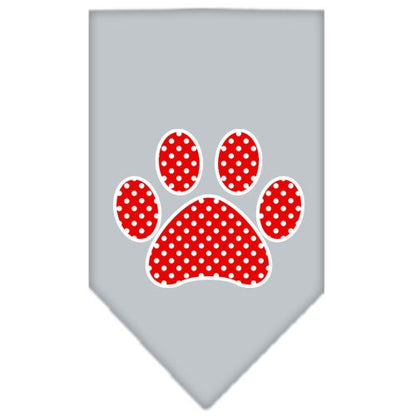 “Red Swiss Dot Paw” Cotton Pet Bandana from As You Wish Apparel – Dog Fashion Bandana