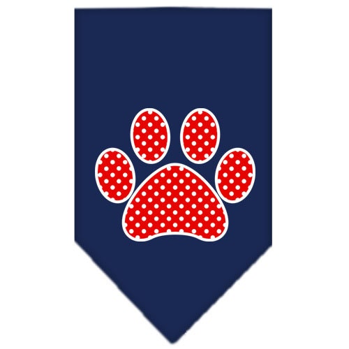 “Red Swiss Dot Paw” Cotton Pet Bandana from As You Wish Apparel – Dog Fashion Bandana