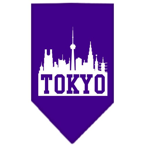 “Tokyo Skyline” Cotton Pet Bandana from As You Wish Apparel – City Pride Dog Bandana