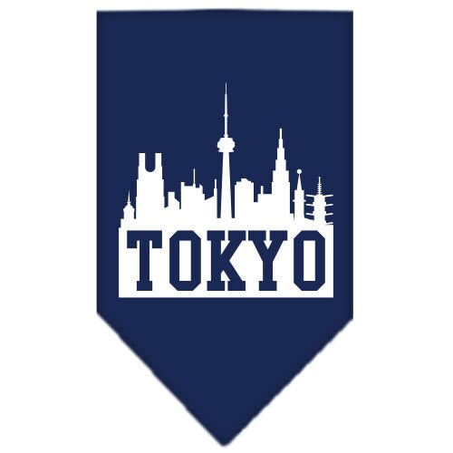 “Tokyo Skyline” Cotton Pet Bandana from As You Wish Apparel – City Pride Dog Bandana