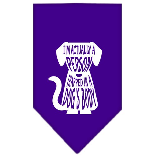 “Trapped In A Dog’s Body” Cotton Pet Bandana from As You Wish Apparel – Dog Humor Bandana
