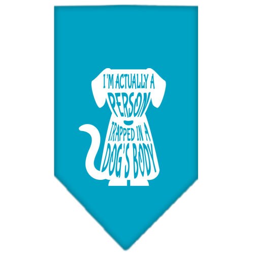 “Trapped In A Dog’s Body” Cotton Pet Bandana from As You Wish Apparel – Dog Humor Bandana